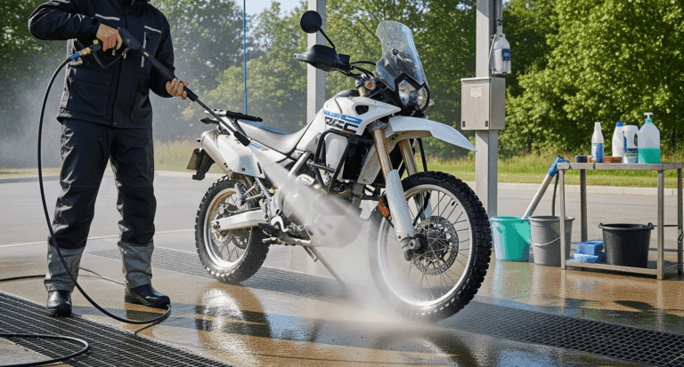 Moto, scooter : comment nettoyer un deux-roues en station ?