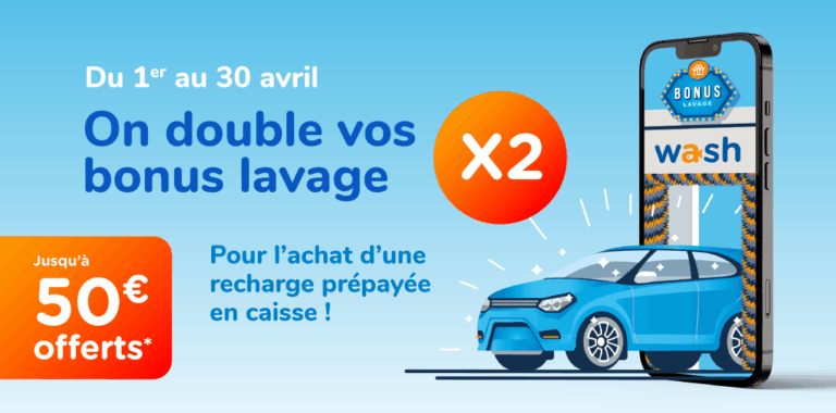 Doublez vos bonus lavage ! – Offre Avril 2025