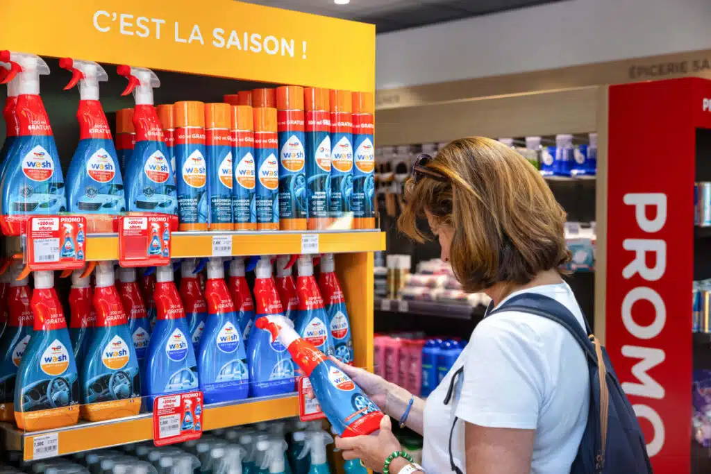 Produits de lavage, station Wash TotalEnergies